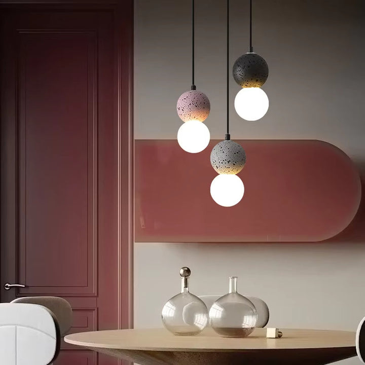 LumiZzo™ – Suspension Épurée avec Finition Terrazzo
