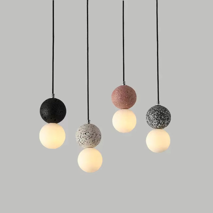 LumiZzo™ – Suspension Épurée avec Finition Terrazzo