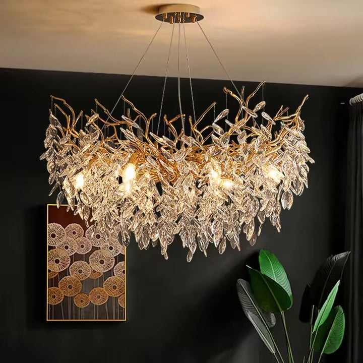 PrestigeCiel™ – Chandelier de Plafond Élégant et Étincelant