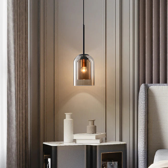 LumiStrate™ – Suspension Moderne à Deux Niveaux de Verre