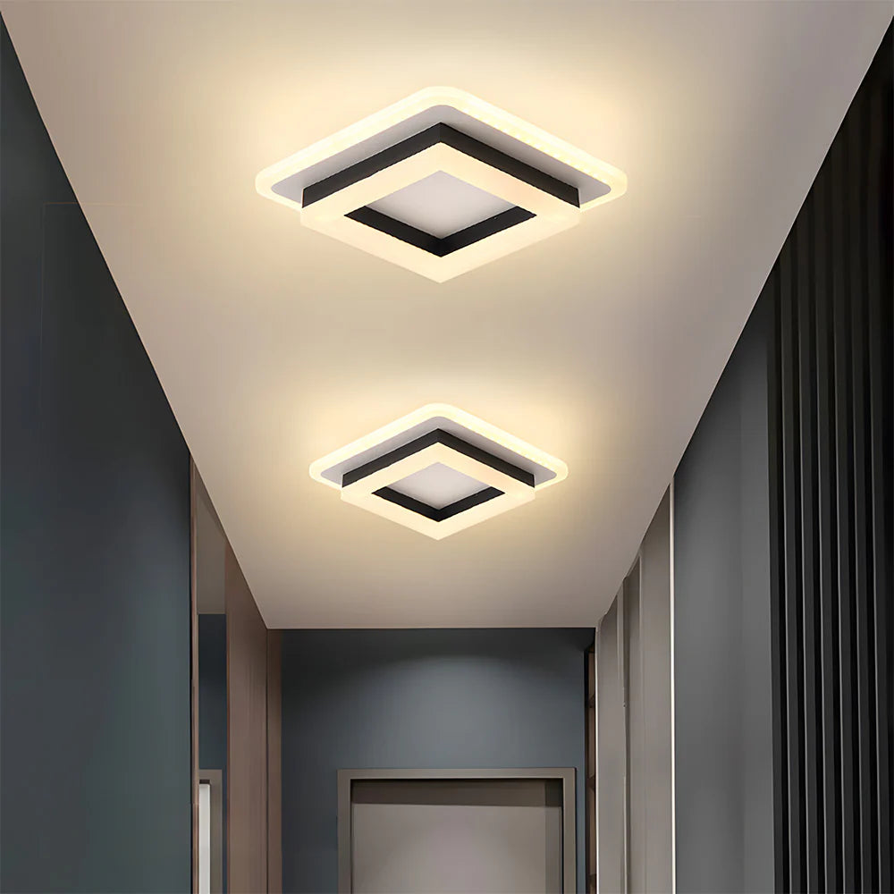 LumiCarré™ – Éclairage de Plafond Carré au Style Moderne