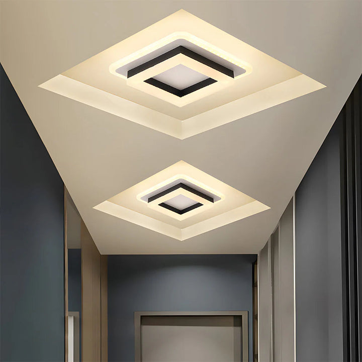 LumiCarré™ – Éclairage de Plafond Carré au Style Moderne
