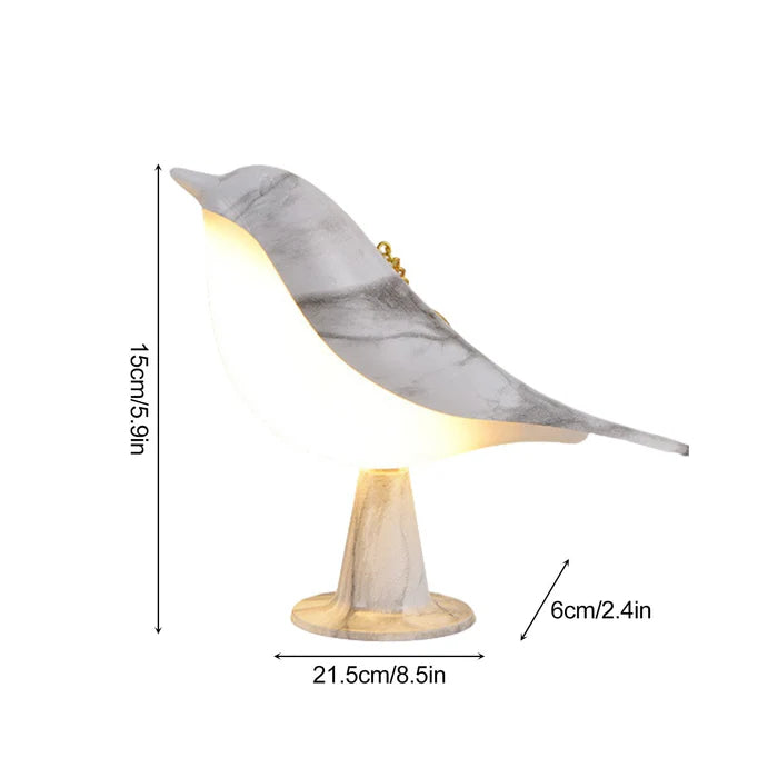 AileBois™ – Lampe de Table Naturelle au Design Oiseau
