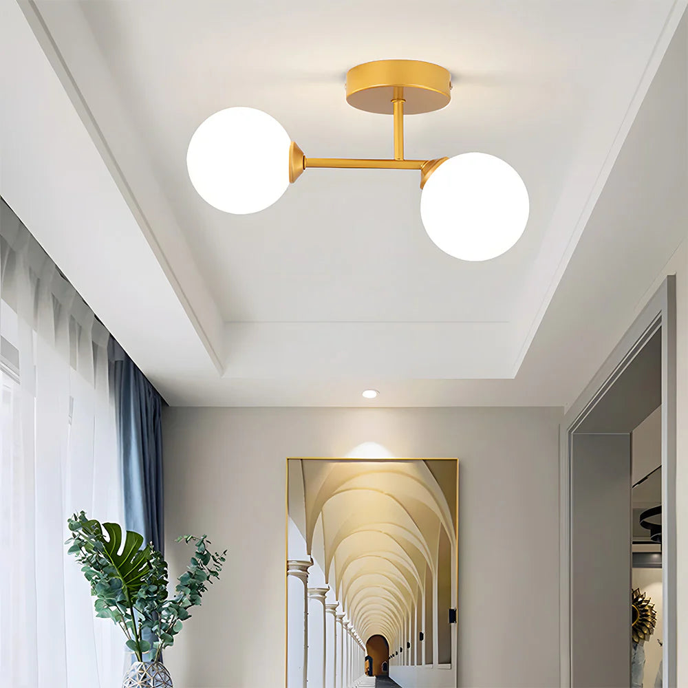 GlassaLume™ – Suspension Moderne Nordique à Deux Sources