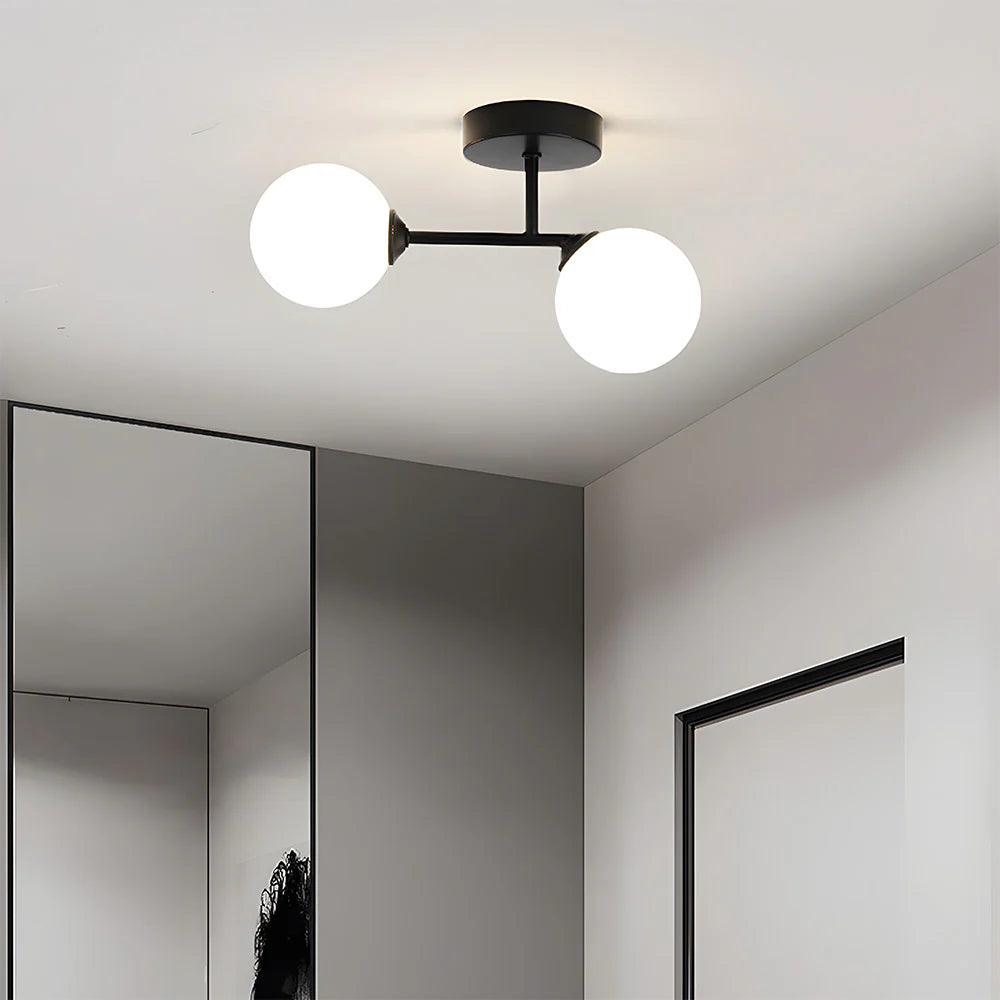 GlassaLume™ – Suspension Moderne Nordique à Deux Sources