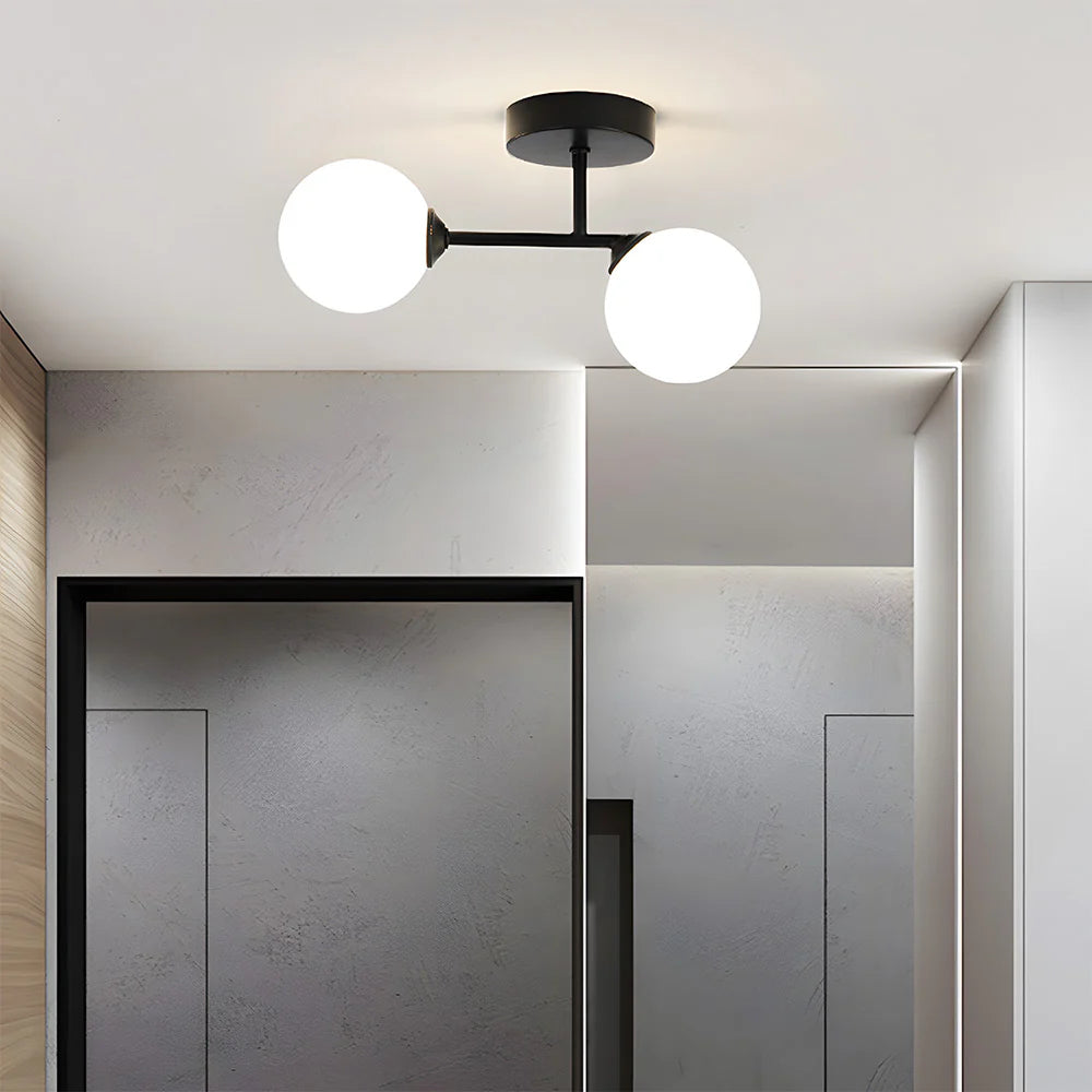 GlassaLume™ – Suspension Moderne Nordique à Deux Sources