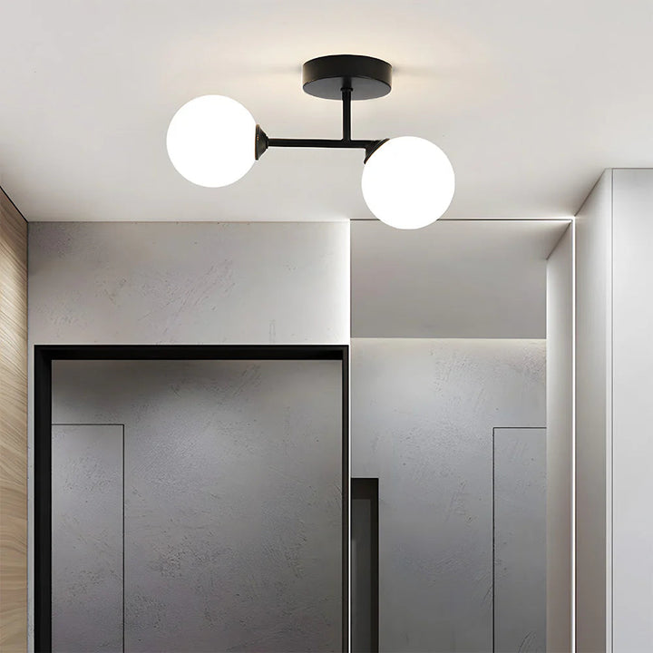 GlassaLume™ – Suspension Moderne Nordique à Deux Sources