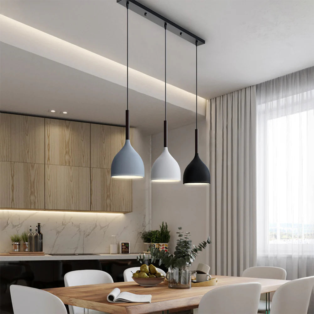 IronBake™ – Lampe Suspendue en Fer Peint et Cuit