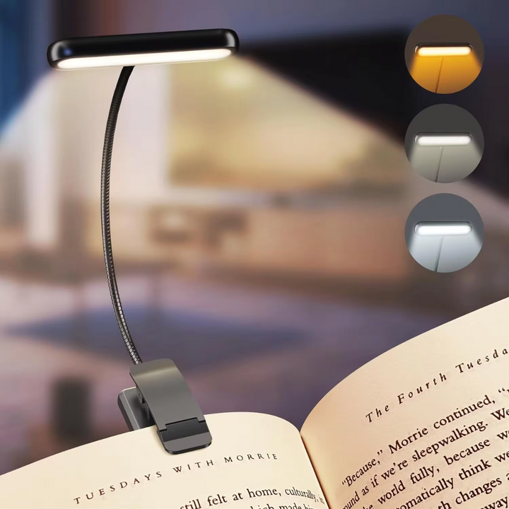LireGlow™ – Mini Lampe à Clip LED pour Lecture Sans Fatigue