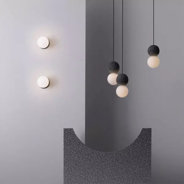 LumiZzo™ – Suspension Épurée avec Finition Terrazzo