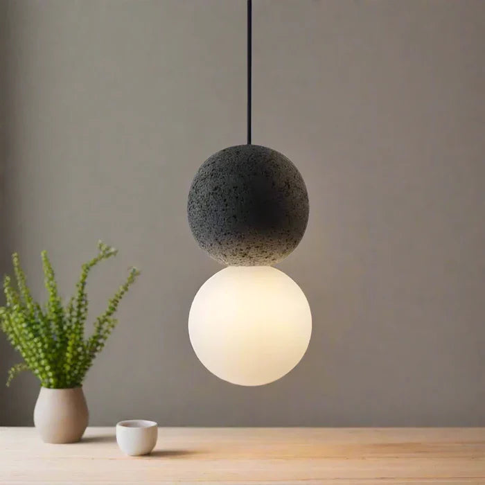 LumiZzo™ – Suspension Épurée avec Finition Terrazzo