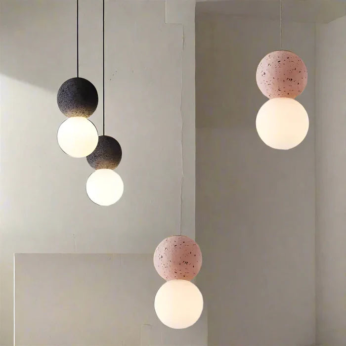 LumiZzo™ – Suspension Épurée avec Finition Terrazzo