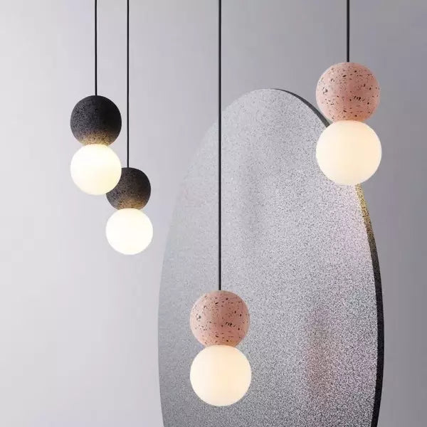 LumiZzo™ – Suspension Épurée avec Finition Terrazzo
