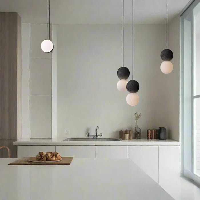 LumiZzo™ – Suspension Épurée avec Finition Terrazzo