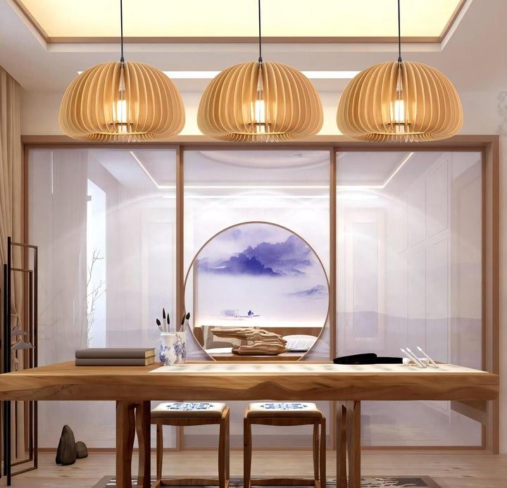 CitroLume™ – Chandelier Naturel au Design Citrouille