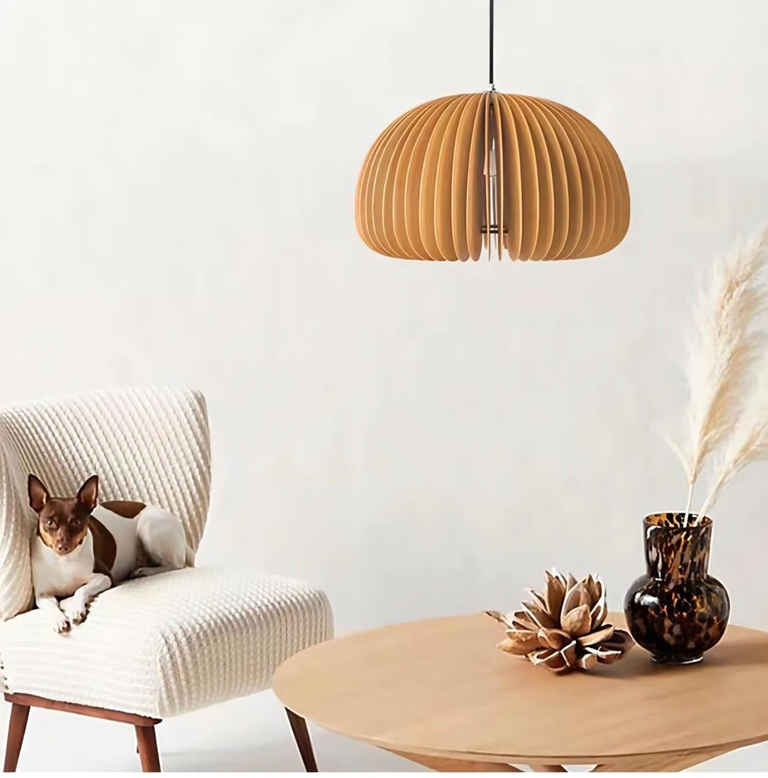 CitroLume™ – Chandelier Naturel au Design Citrouille