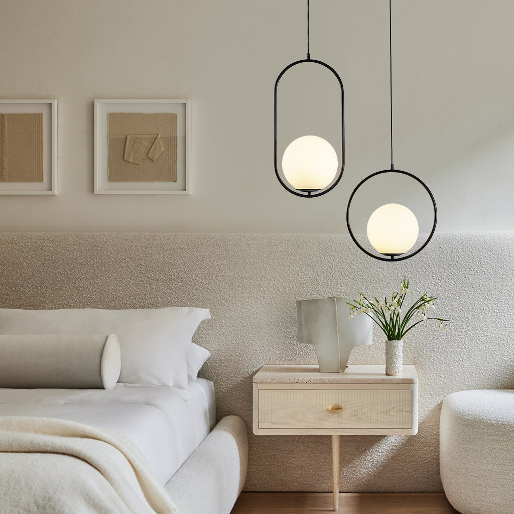 BrumeLumi™ – Lustre Élégant en Verre Satiné