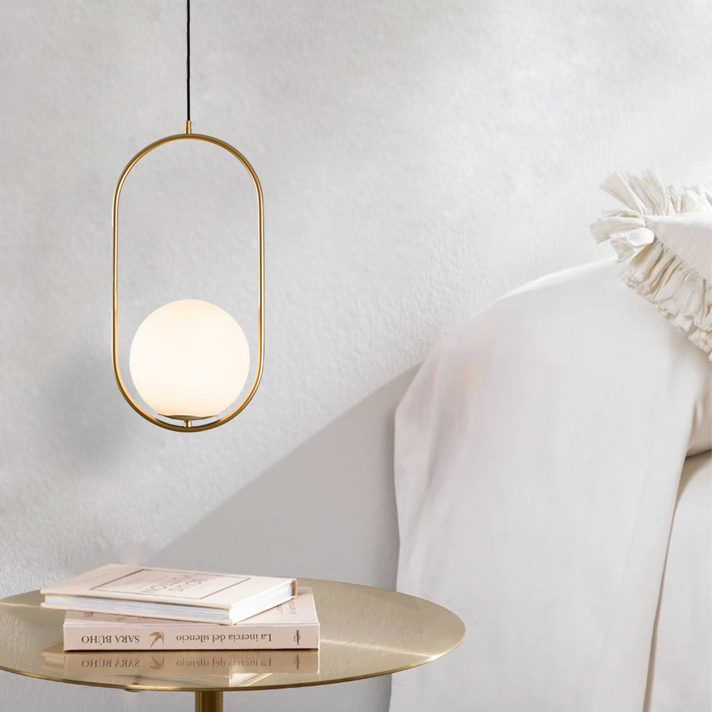 BrumeLumi™ – Lustre Élégant en Verre Satiné