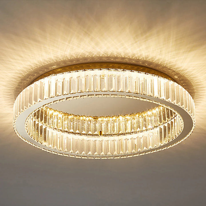 BrillaNova™ – Luminaire Circulaire Moderne aux Éclats de Cristal