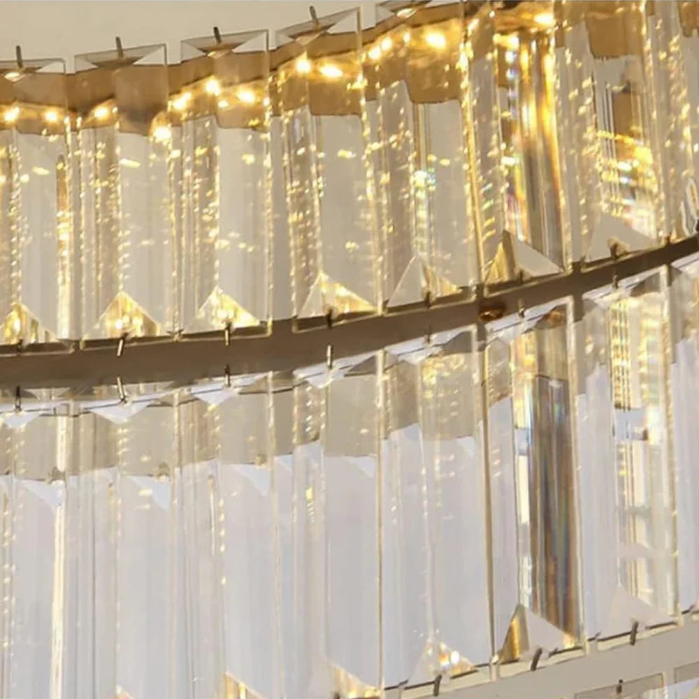 BrillaNova™ – Luminaire Circulaire Moderne aux Éclats de Cristal
