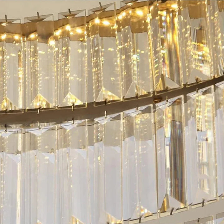 BrillaNova™ – Luminaire Circulaire Moderne aux Éclats de Cristal
