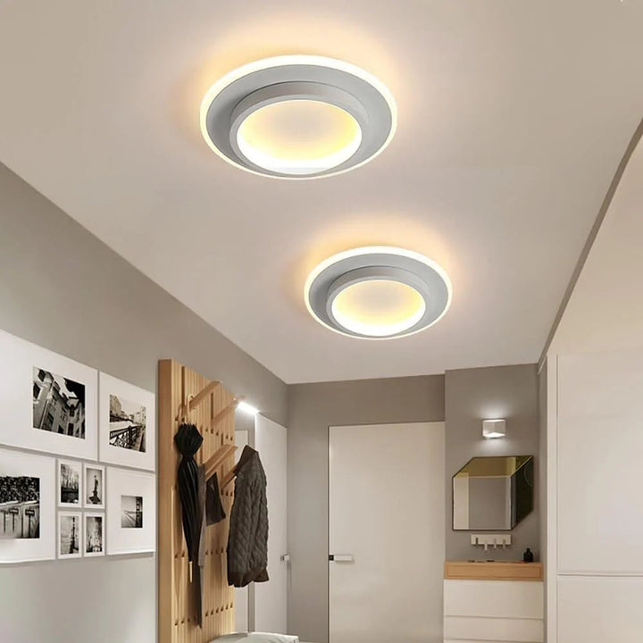 HaloMétal™ – Luminaire Rond Design en Métal et Acrylique