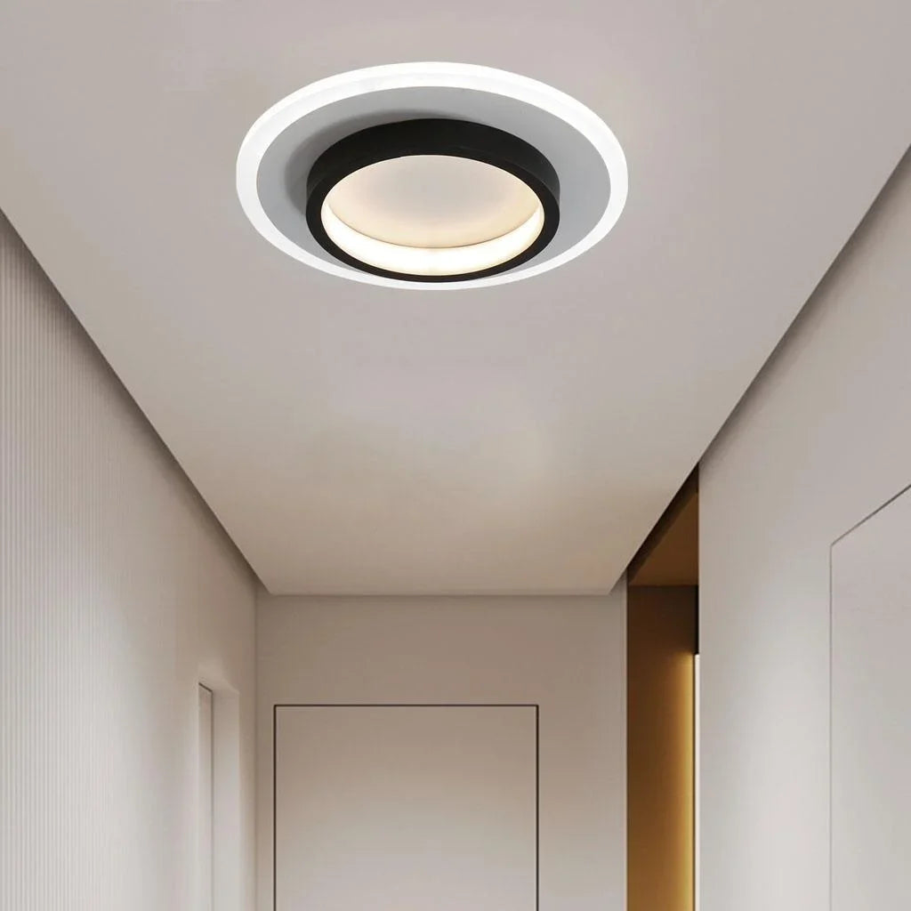 HaloMétal™ – Luminaire Rond Design en Métal et Acrylique