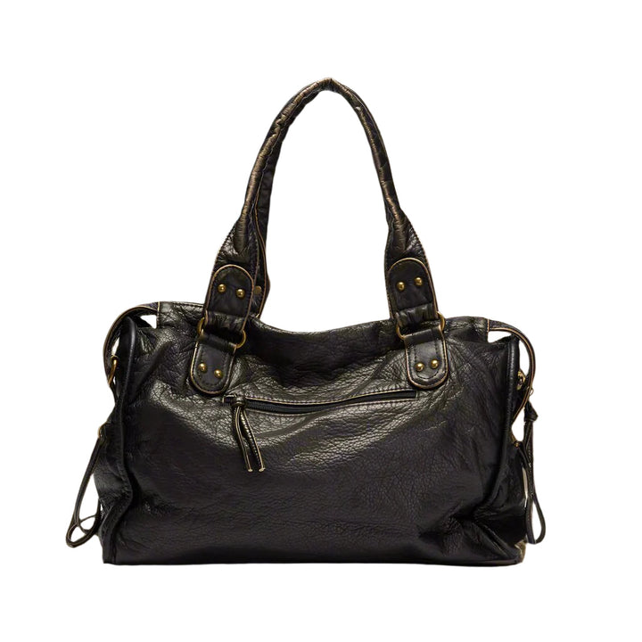 ÉbèneÉlite™ – Élégance Noire en Cuir pour Femme Raffinée