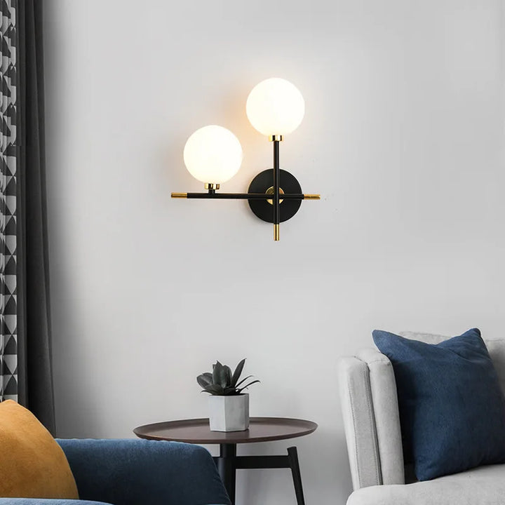 DuoLume™ – Applique Murale Double Sphère Scandinave