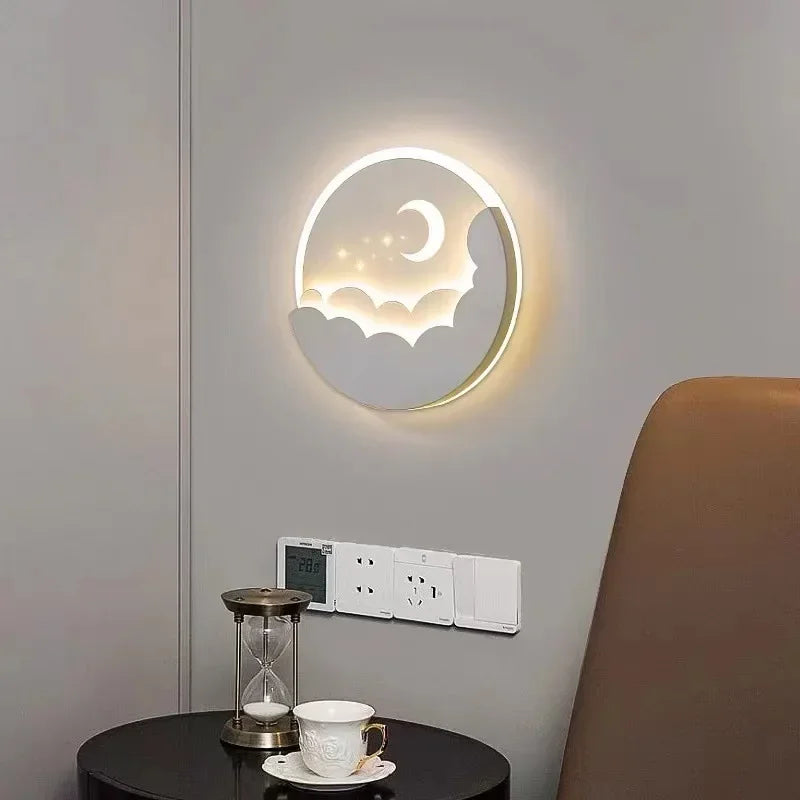 LuneScape™ – Veilleuse Murale Élégante au Motif Lunaire
