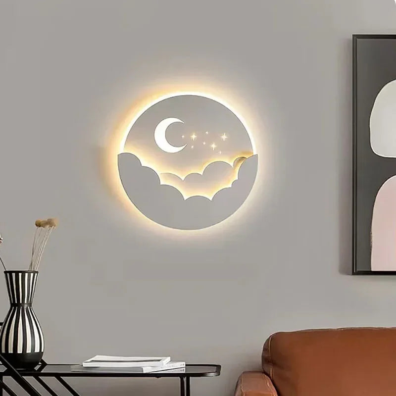 LuneScape™ – Veilleuse Murale Élégante au Motif Lunaire