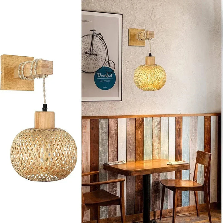 LumiBambou™ – Applique Murale Artisanale Nature & Design
