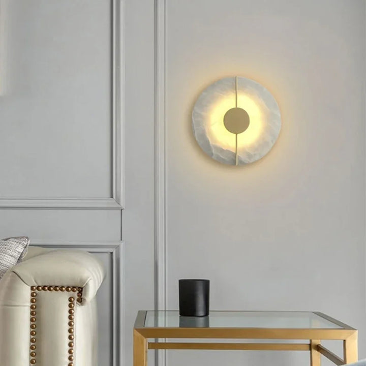 Halo Marbré™ – Luminaire Mural Design Circulaire