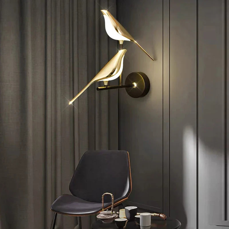 PlumeLuxe™ – Applique LED Artistique Forme d’Oiseau