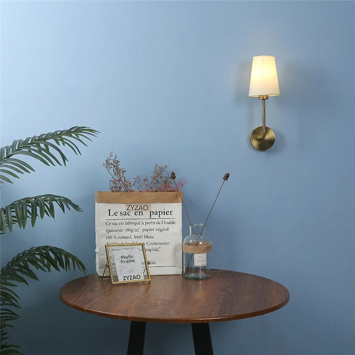 Sérénilux™ – Lampe Murale Nordique en Lin Naturel