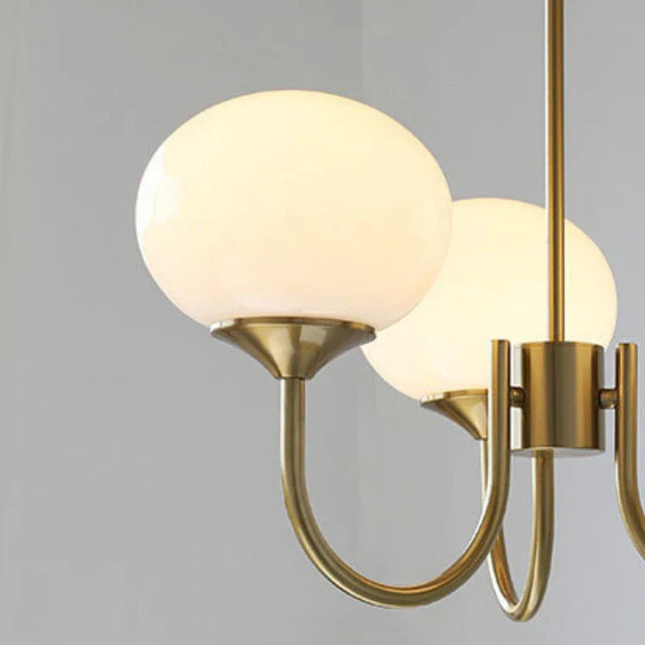 SucreLustre™ – Lustre Rose en Verre Bullé Style Guimauve