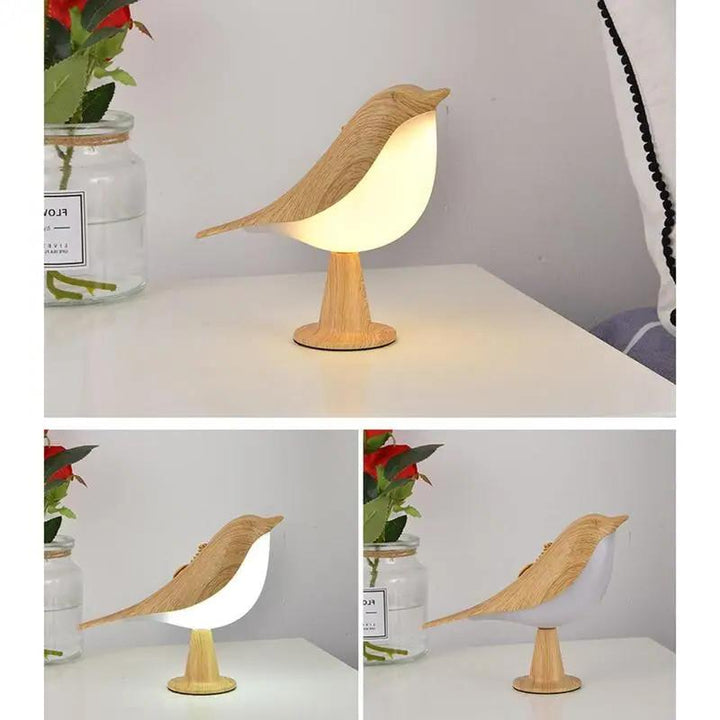 AileBois™ – Lampe de Table Naturelle au Design Oiseau