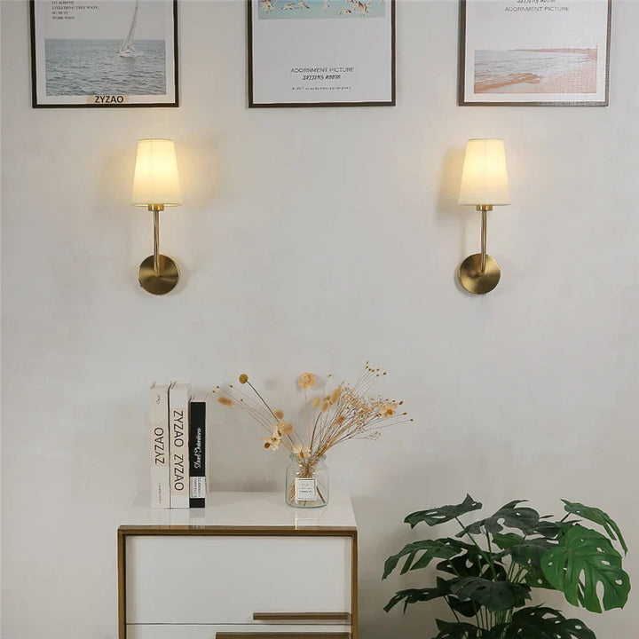 Sérénilux™ – Lampe Murale Nordique en Lin Naturel