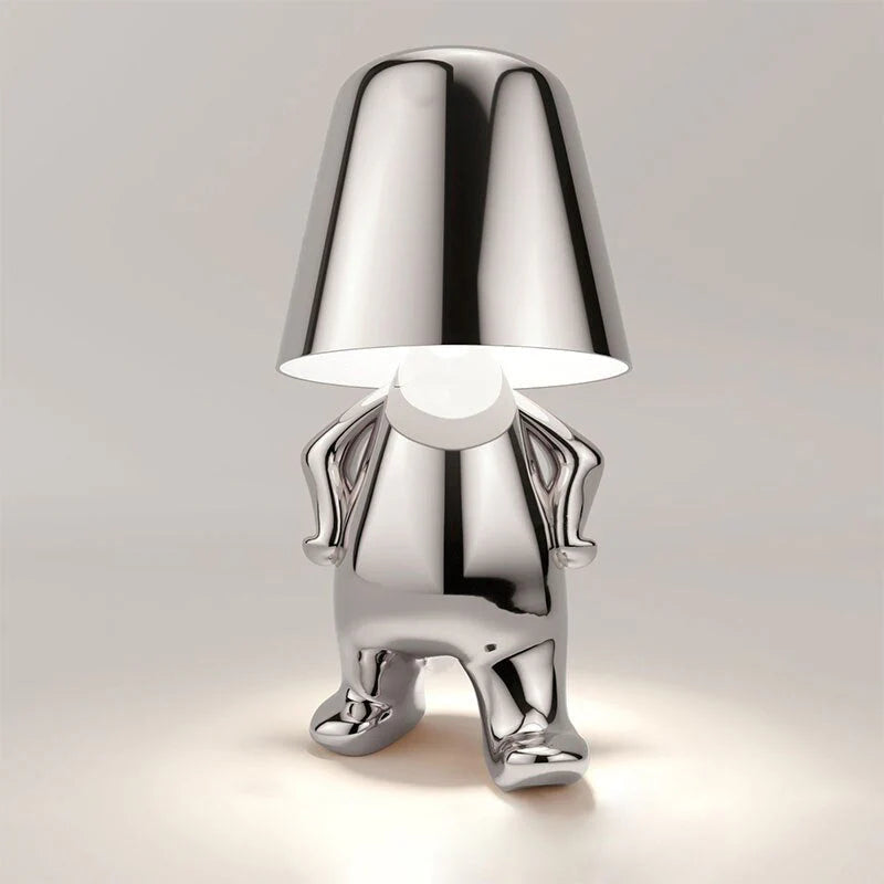 StatuLumi™ – Lampe LED Artistique avec Sculpture Dorée