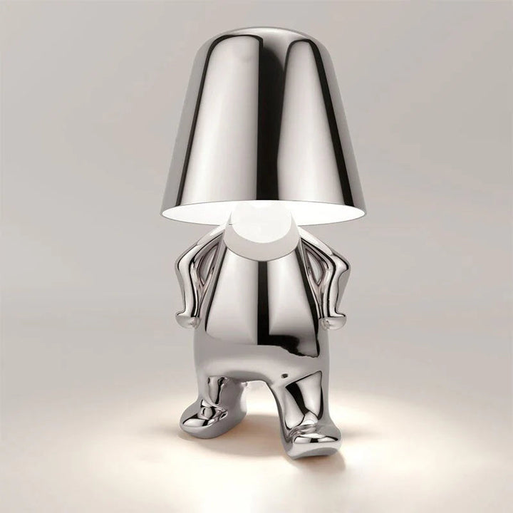 StatuLumi™ – Lampe LED Artistique avec Sculpture Dorée