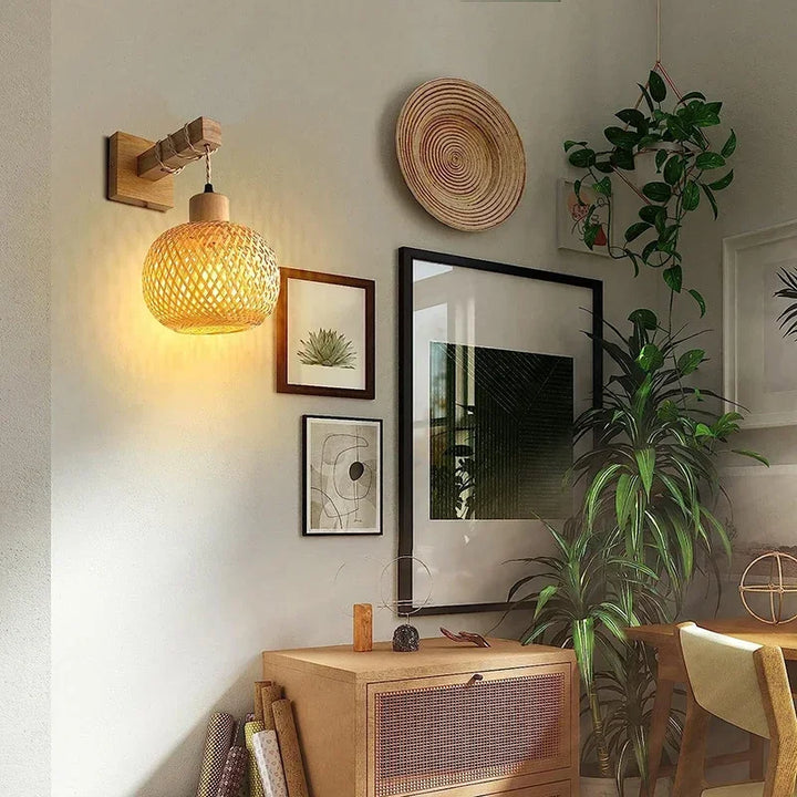 LumiBambou™ – Applique Murale Artisanale Nature & Design