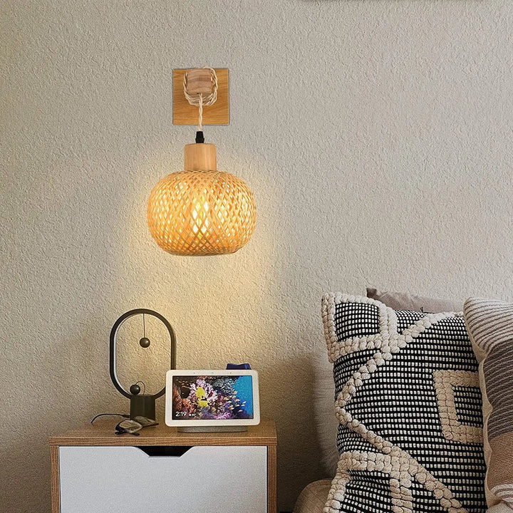 LumiBambou™ – Applique Murale Artisanale Nature & Design