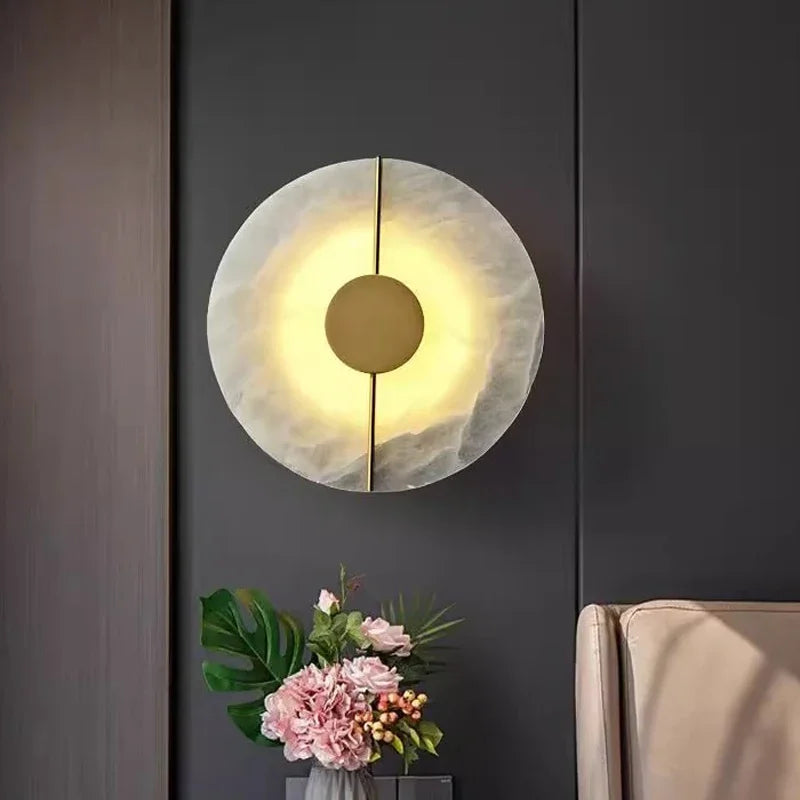 Halo Marbré™ – Luminaire Mural Design Circulaire