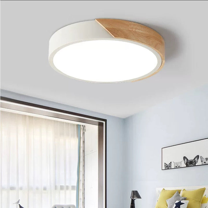 NordikBois™ – Plafonnier Moderne en Bois Ultra-Mince