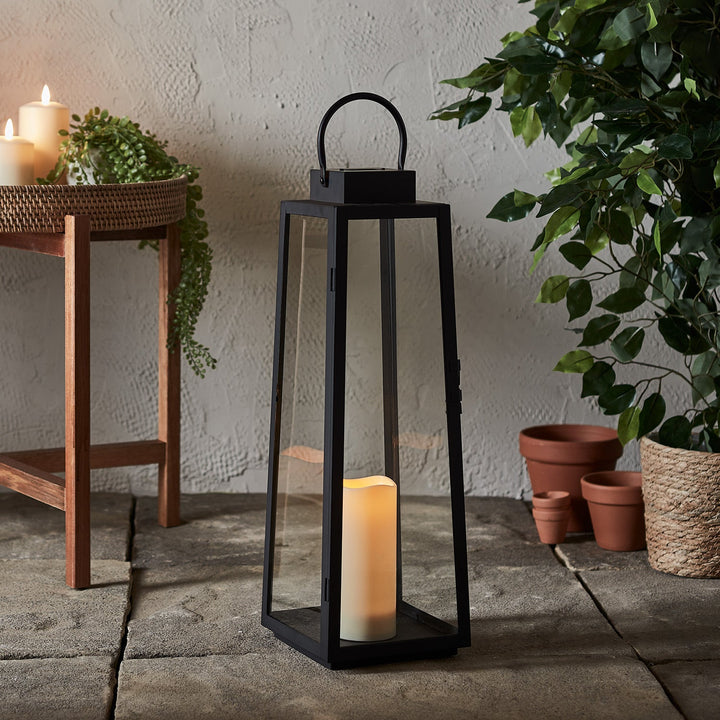 LumiTrapèze™ – Grande Lanterne Solaire Forme Élancée