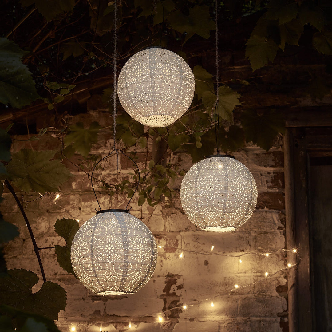 Lueur Pure™ – Lampion Solaire Tyvek Blanc, 20 cm
