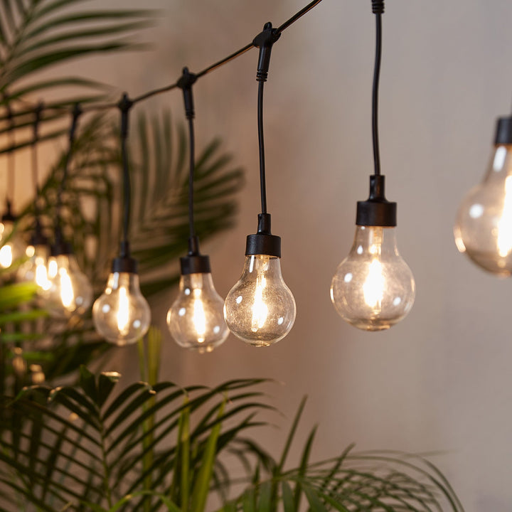 Guirlande Solaire Vintage à Suspension avec 20 Ampoules LED