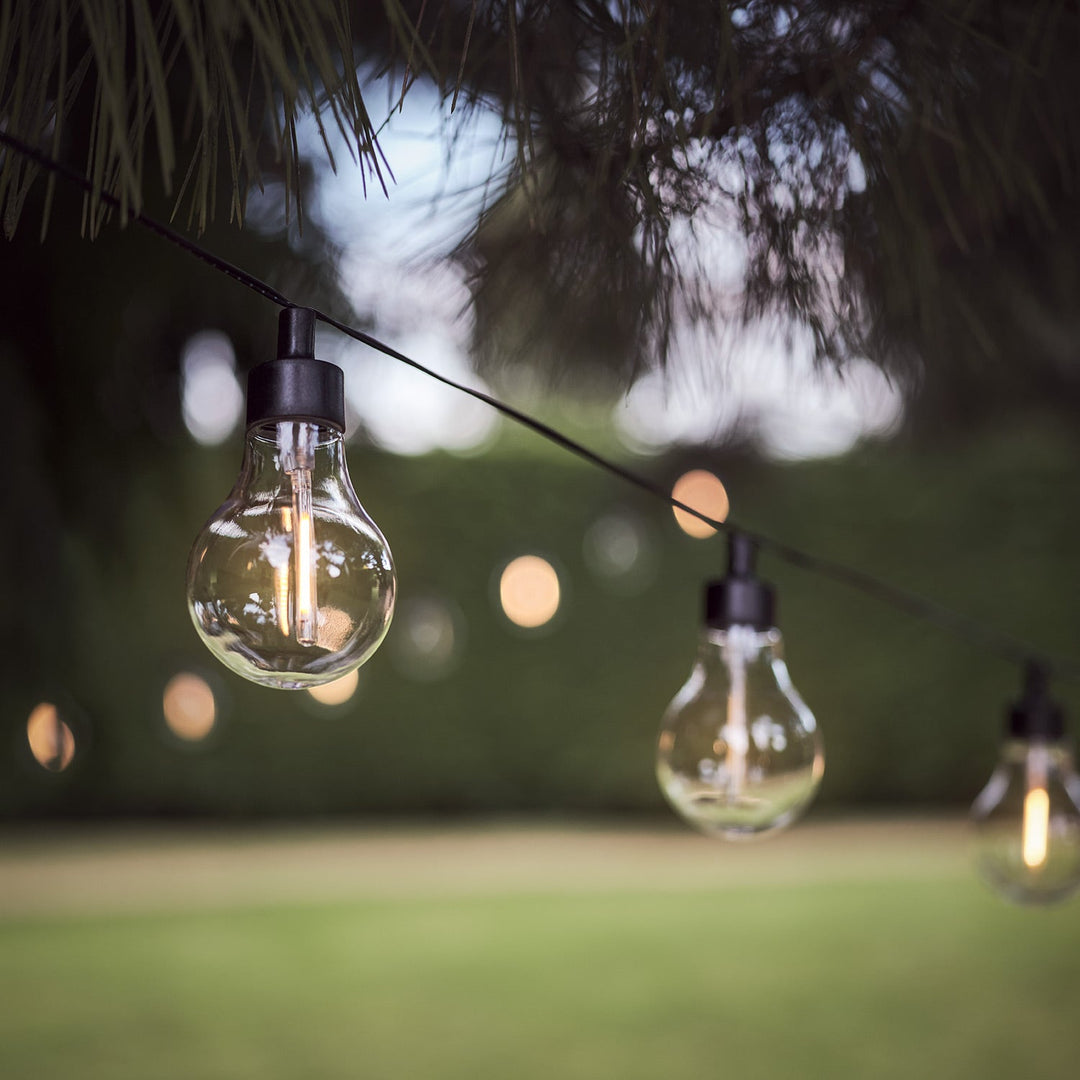 Lumières Guinguette Solaires Style Vintage – 20 Ampoules Chaudes