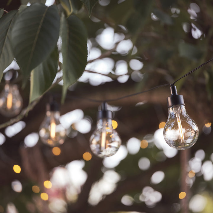 Lumières Guinguette Solaires Style Vintage – 20 Ampoules Chaudes