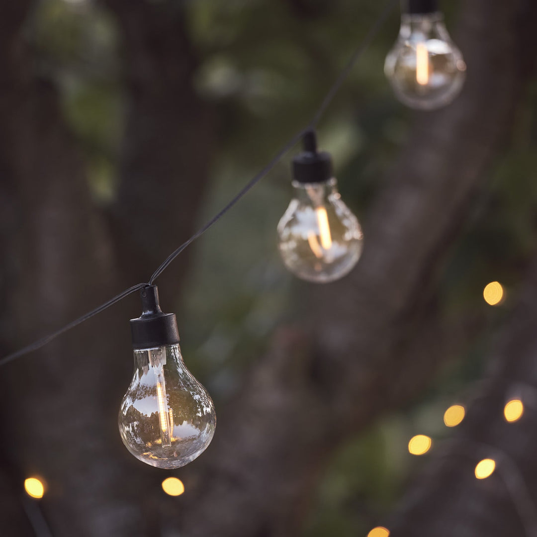 Lumières Guinguette Solaires Style Vintage – 20 Ampoules Chaudes